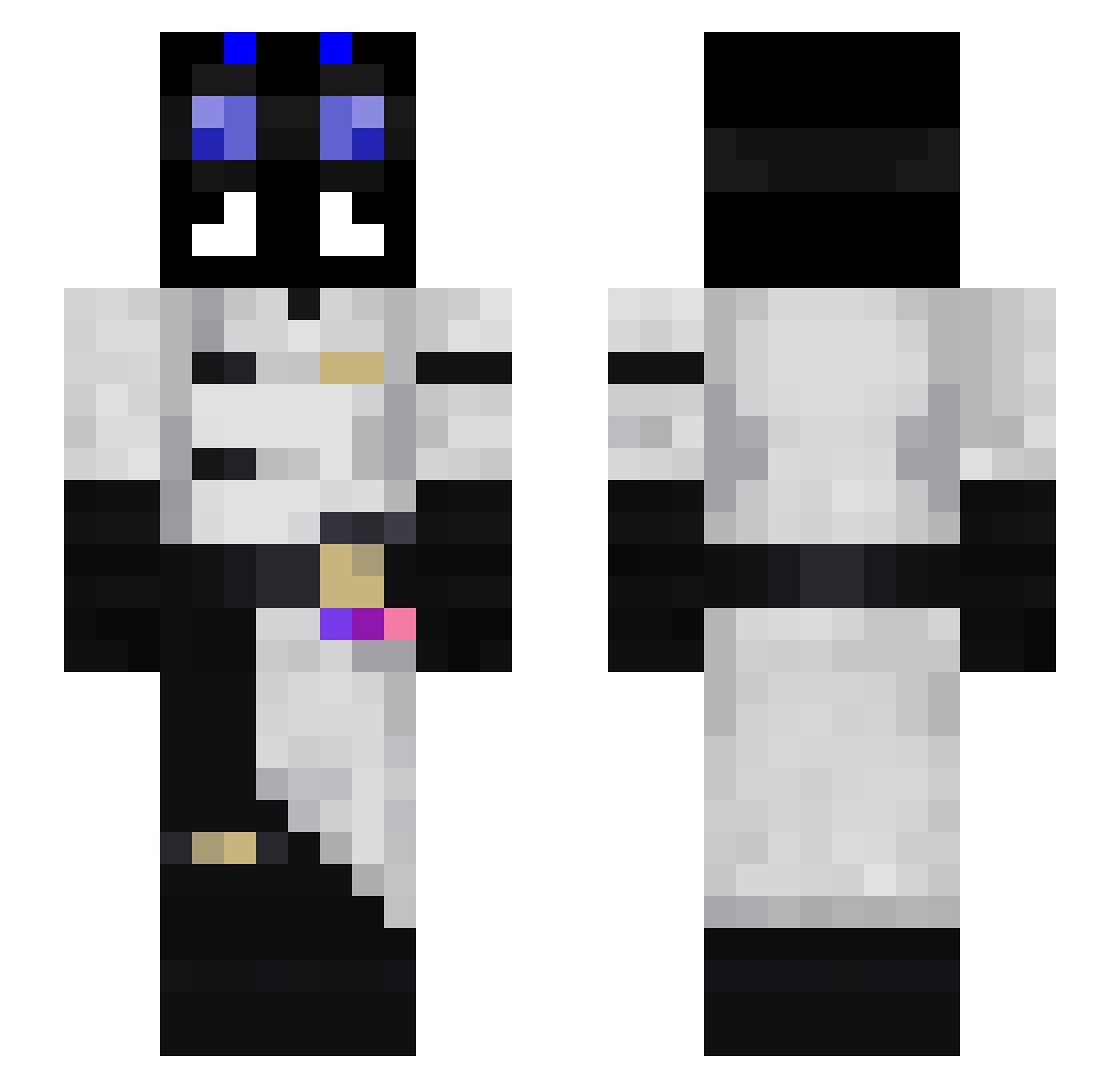 cofurai Minecraft skin, front and back view