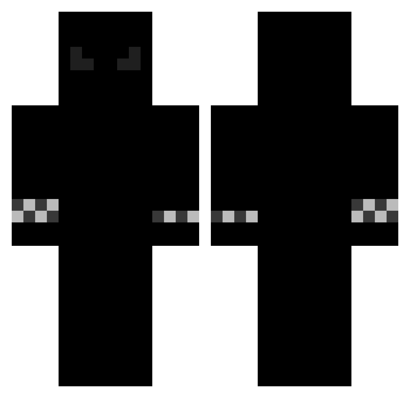 imatrix Minecraft skin, front and back view