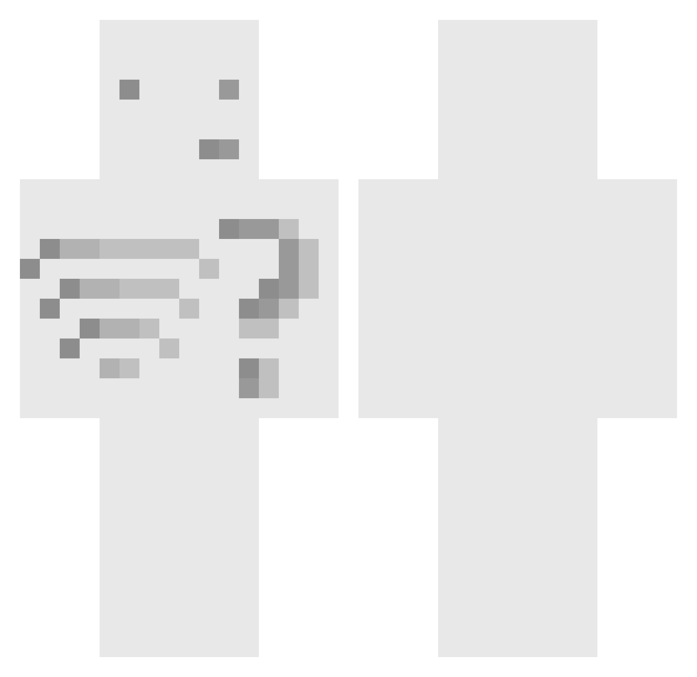Hydrosire Minecraft skin, front and back view