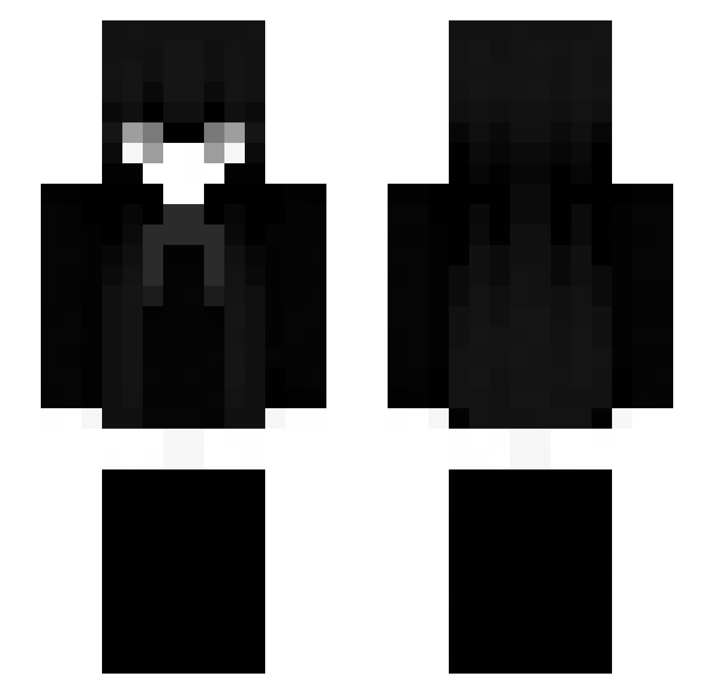 xbogs360 Minecraft skin, front and back view