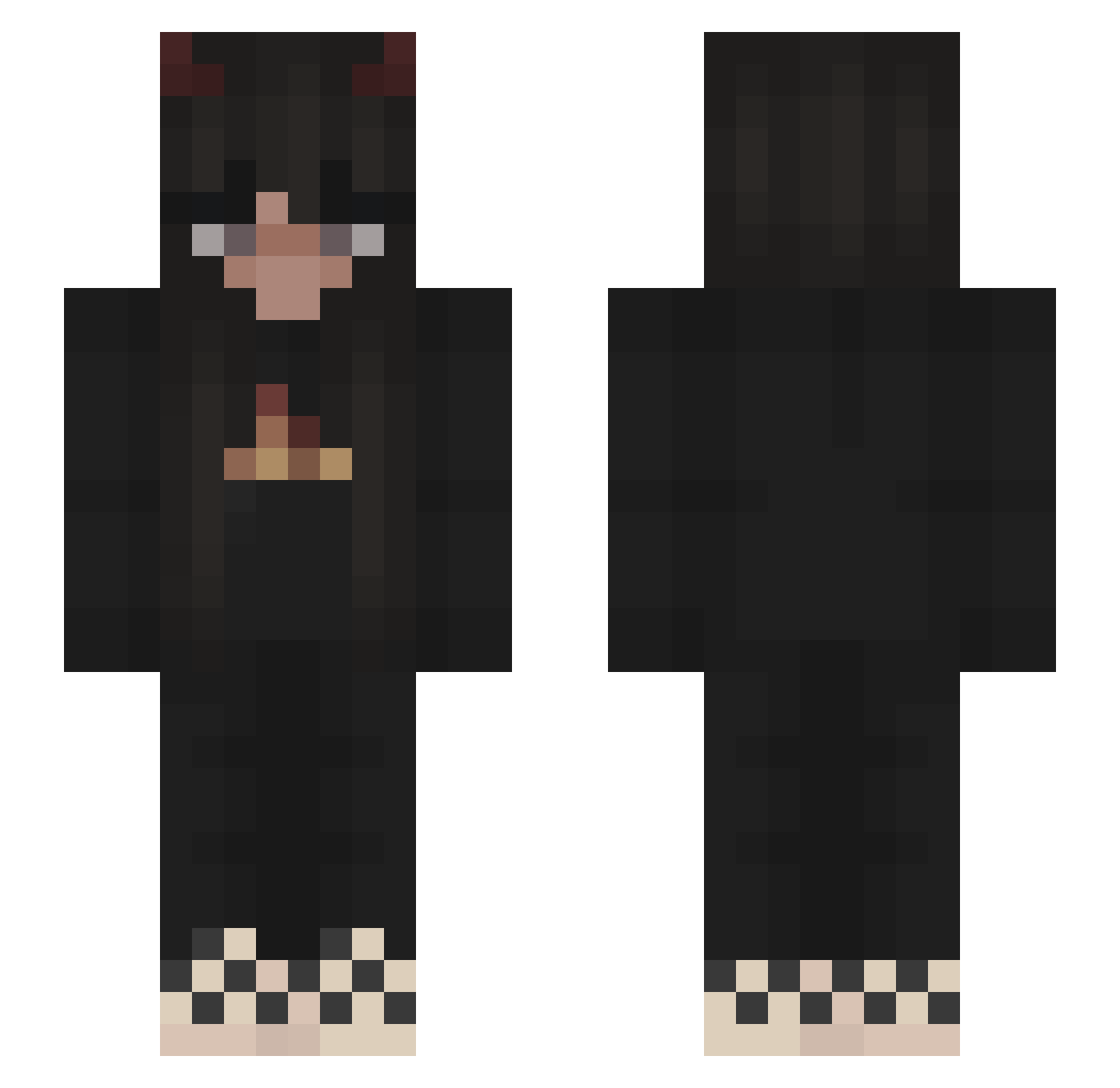 yeezusmother Minecraft skin, front and back view