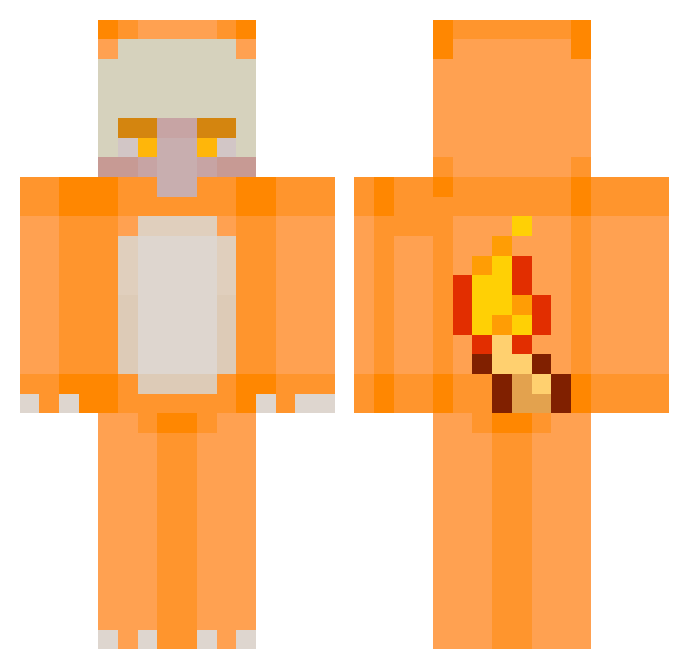 Celestial212110 Minecraft skin, front and back view