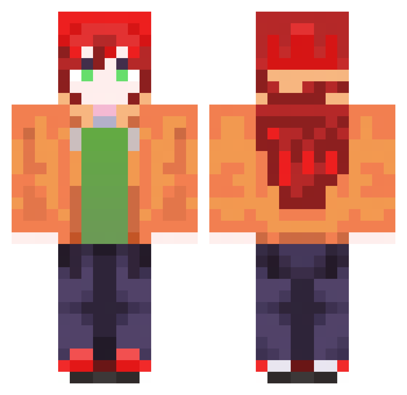 TheAnnouncer_m Minecraft skin, front and back view
