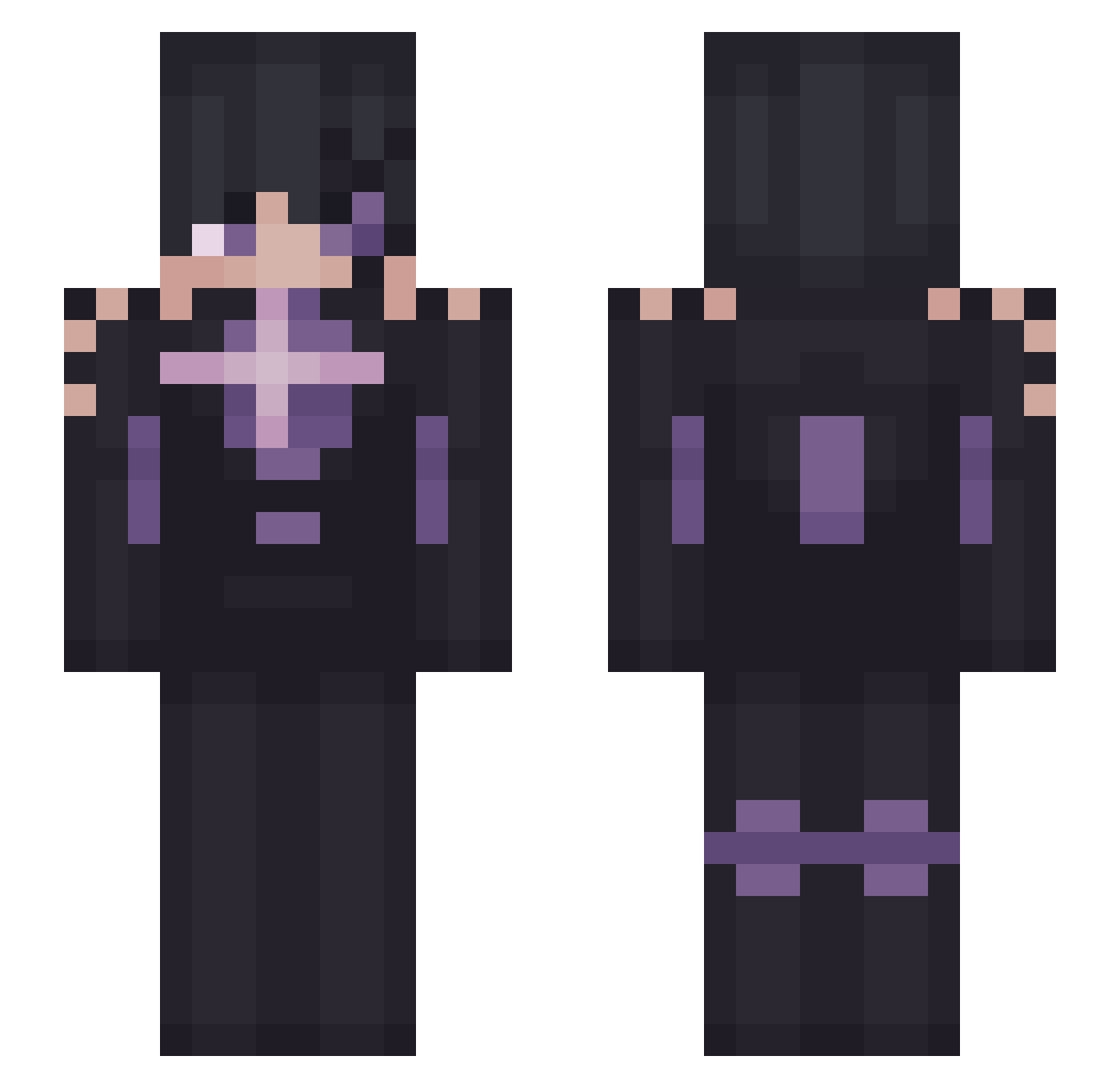 hutdogwater Minecraft skin, front and back view