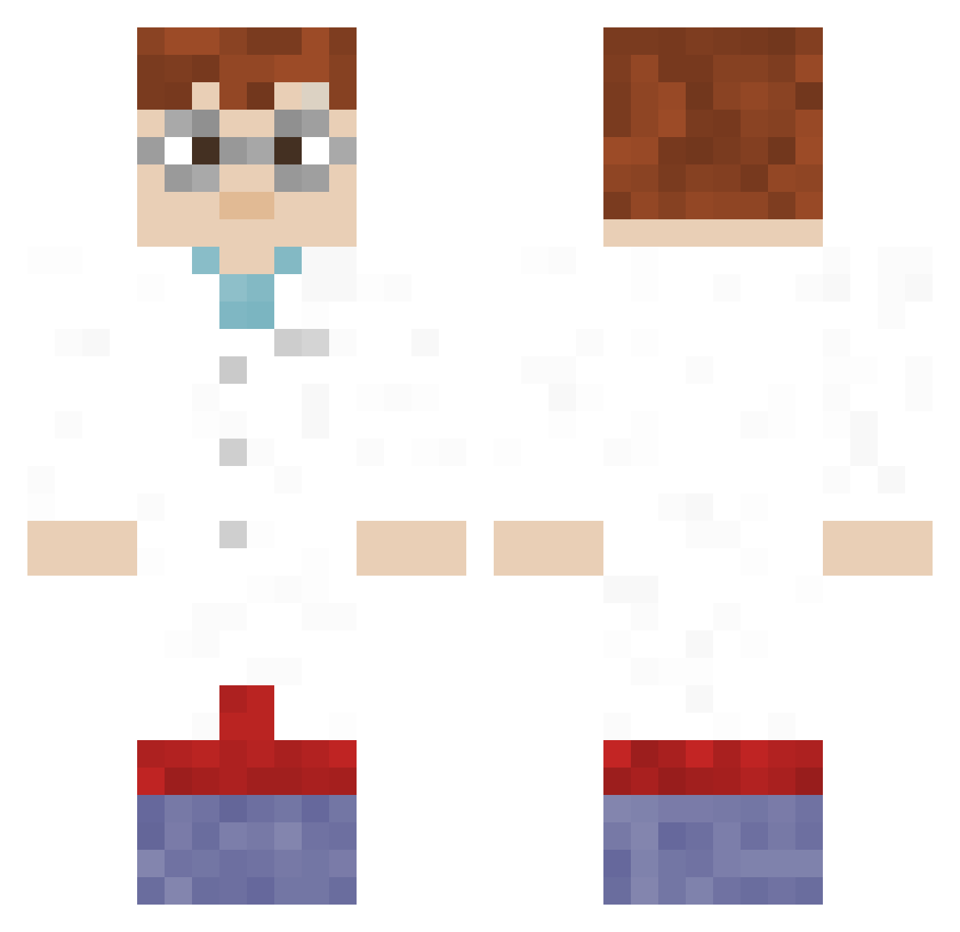 Sedalio Minecraft skin, front and back view