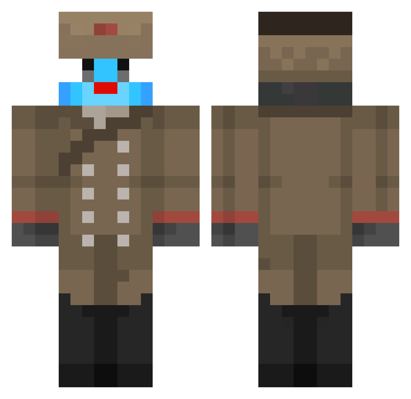 dud3k_99 Minecraft skin, front and back view