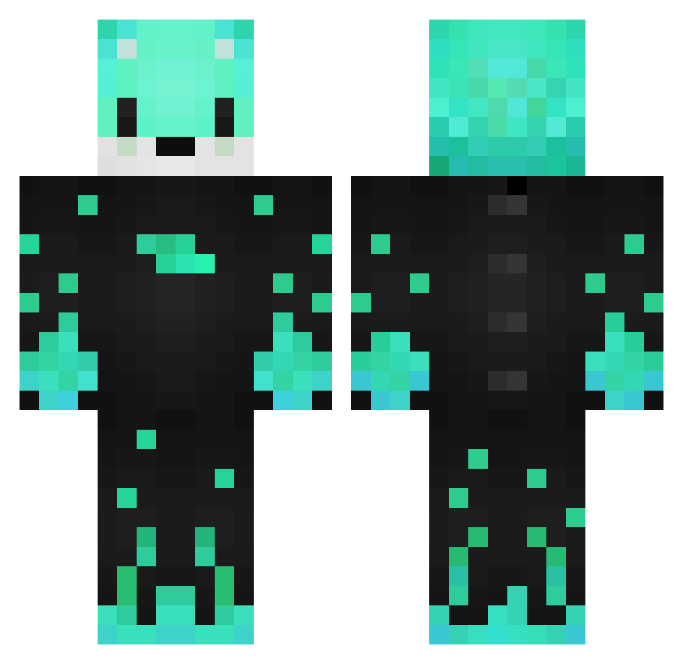 Foxer72_YT Minecraft skin, front and back view
