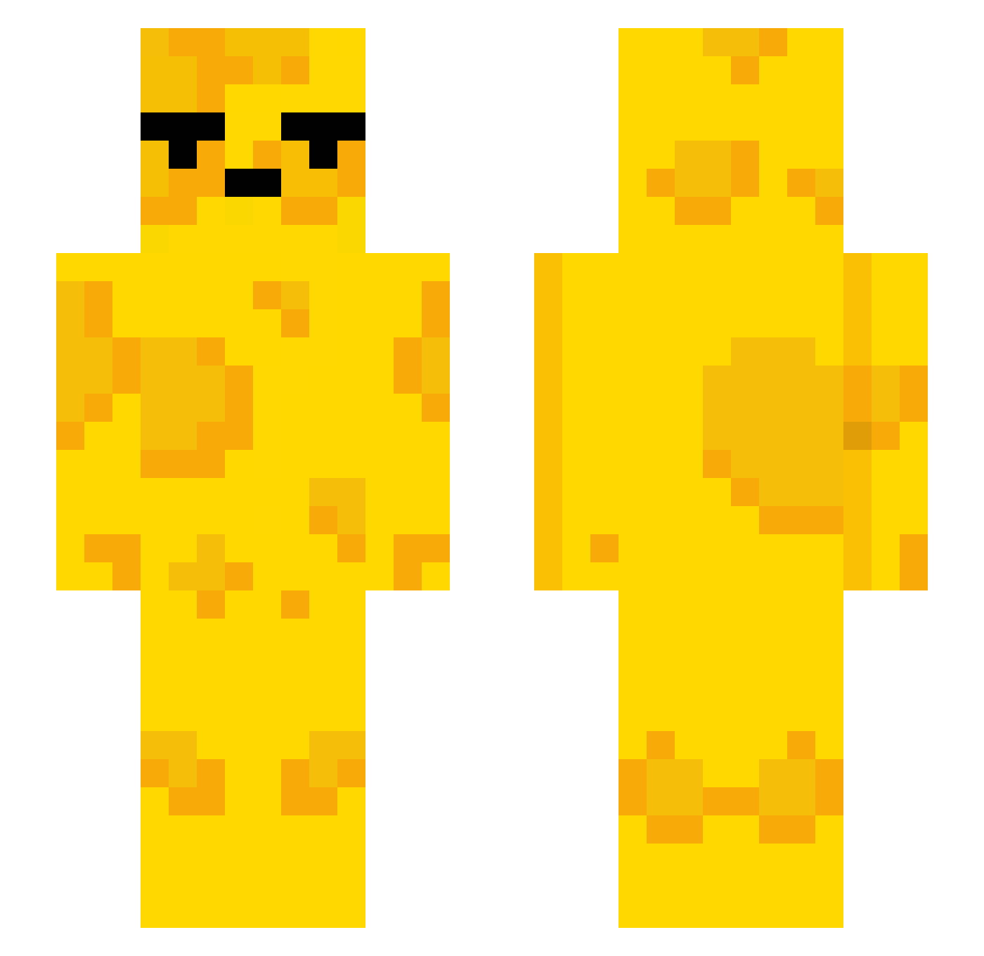 CreepyNick10 Minecraft skin, front and back view