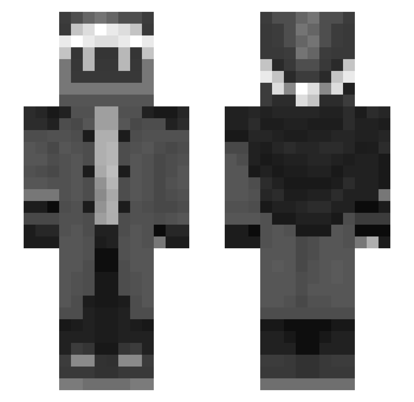 onecharactersh0r Minecraft skin, front and back view