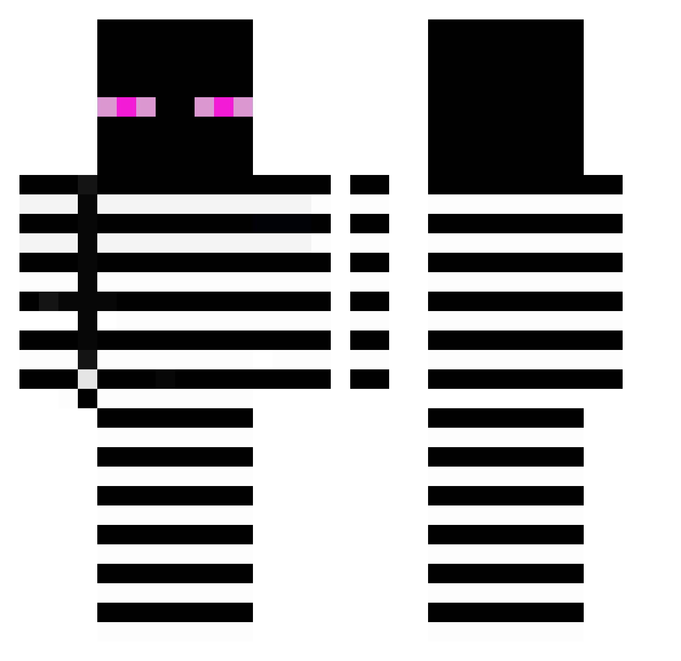 roochis Minecraft skin, front and back view