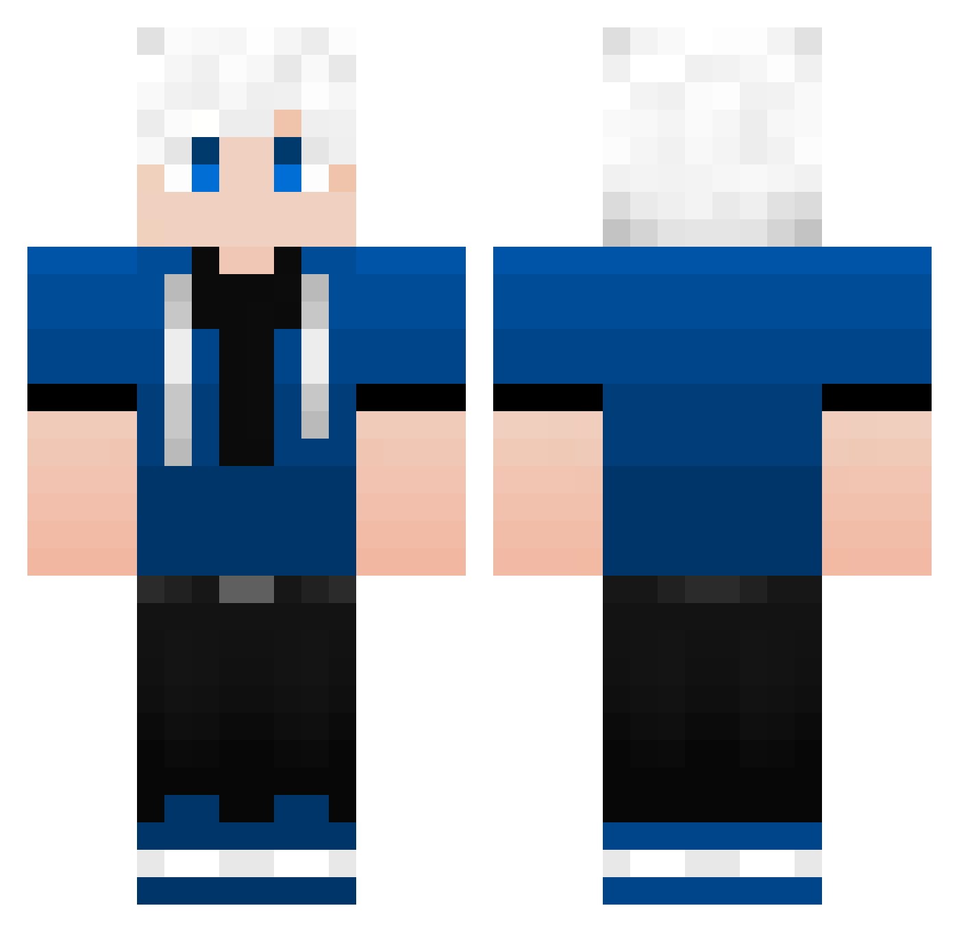 Slup11 Minecraft skin, front and back view