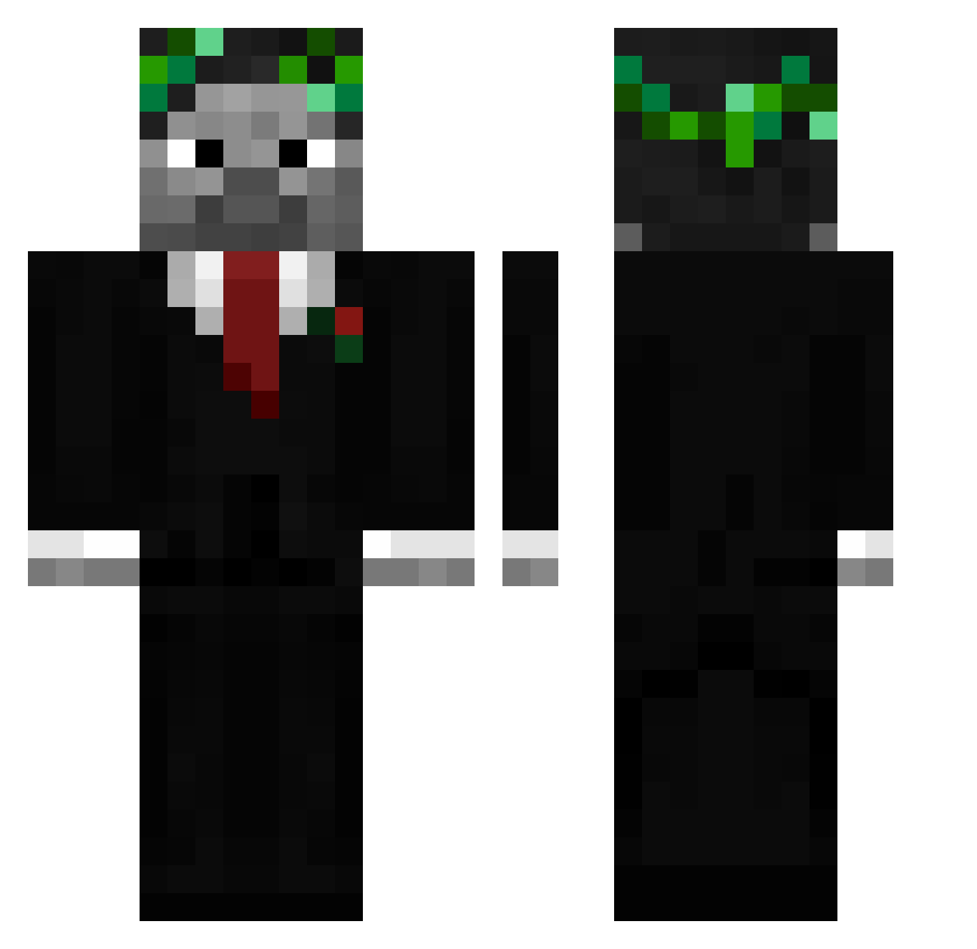 Thilelo Minecraft skin, front and back view