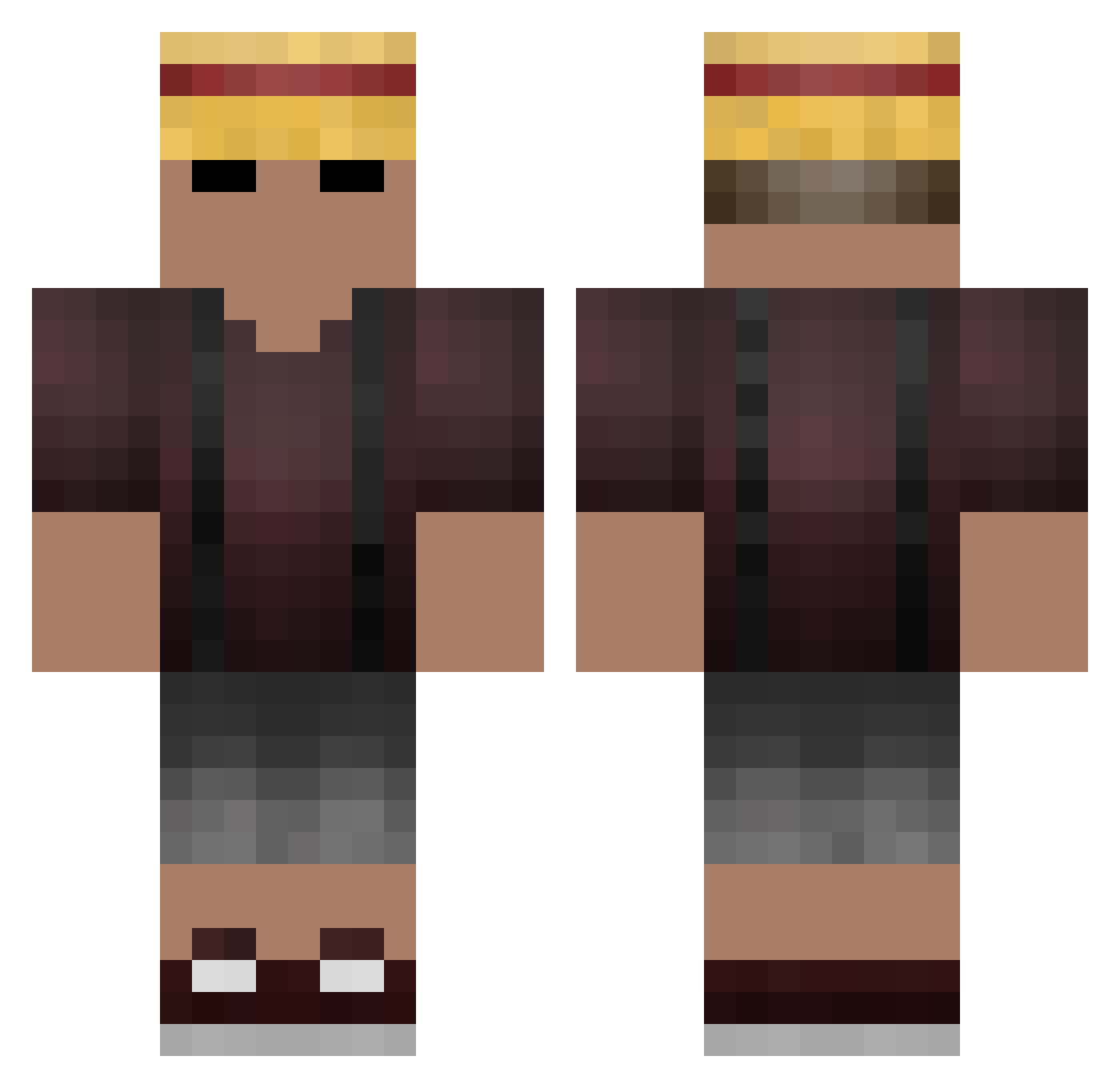 SandroGarvetti Minecraft skin, front and back view