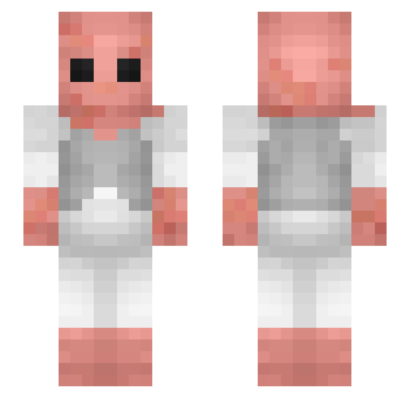 Gnaizel146 Minecraft skin, front and back view