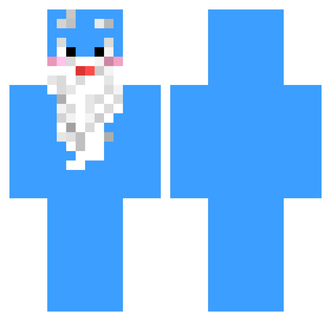 SoepelMannetje Minecraft skin, front and back view