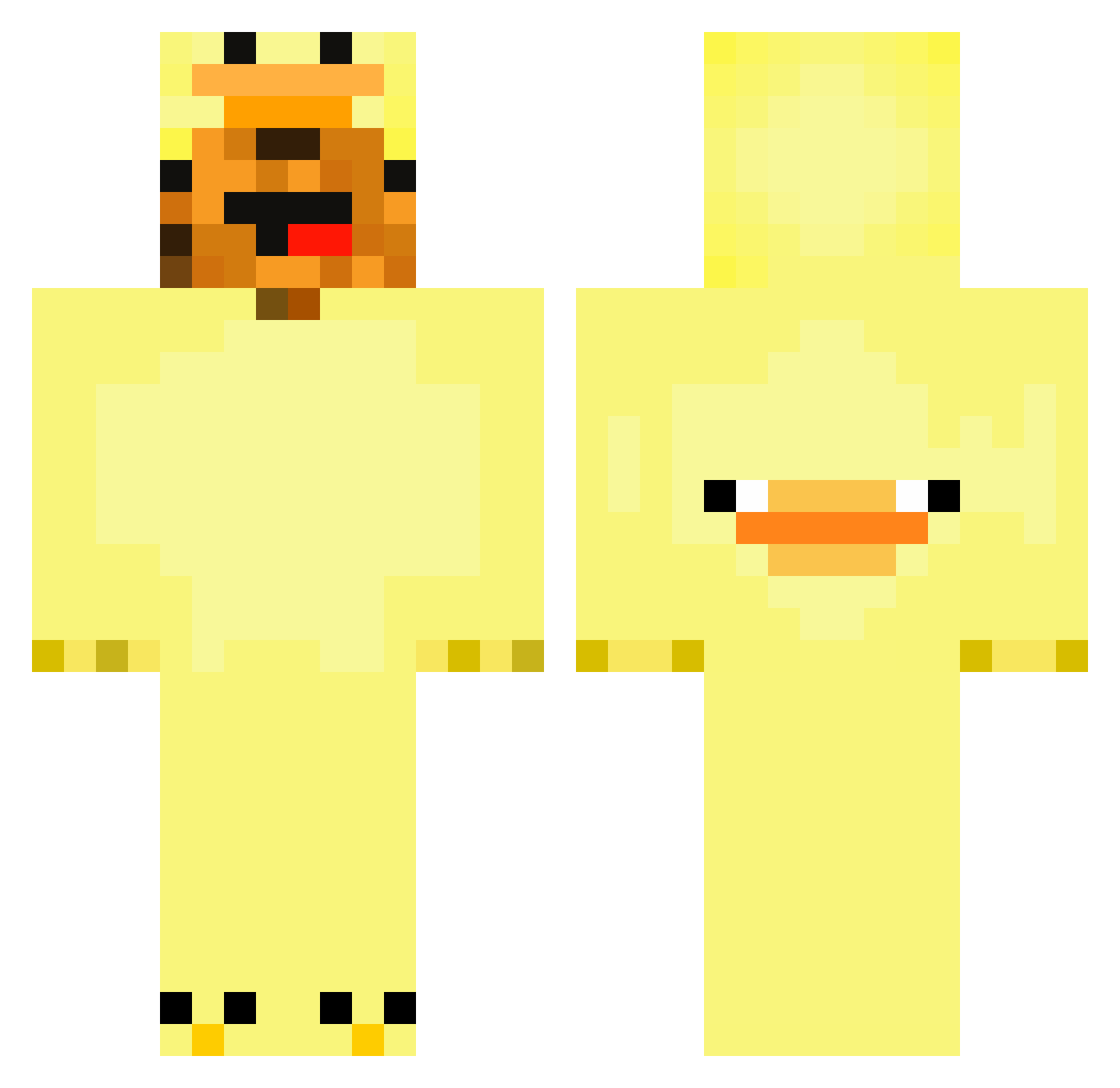 dhairyaorigami Minecraft skin, front and back view