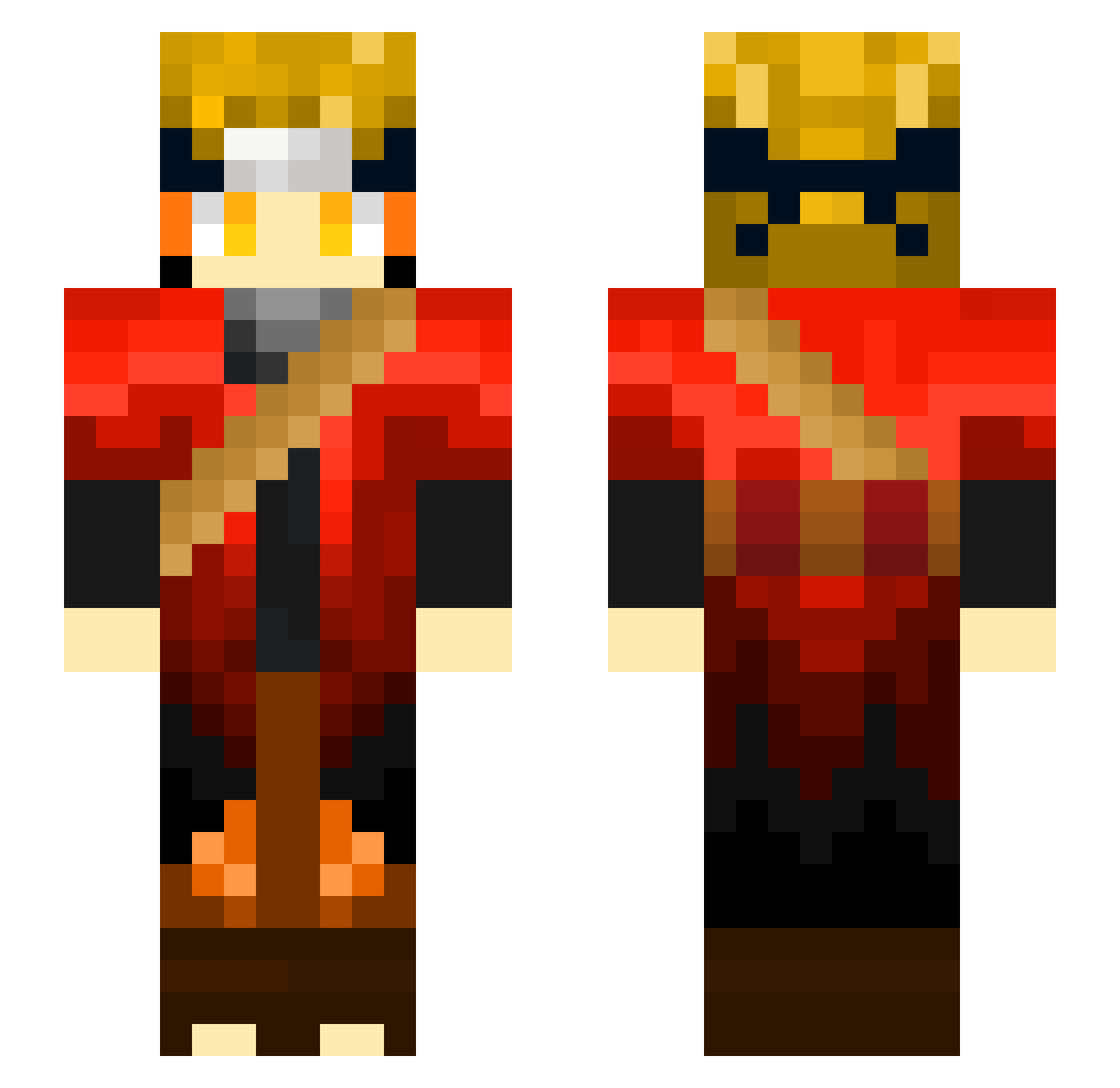 RipsyJoshy Minecraft skin, front and back view