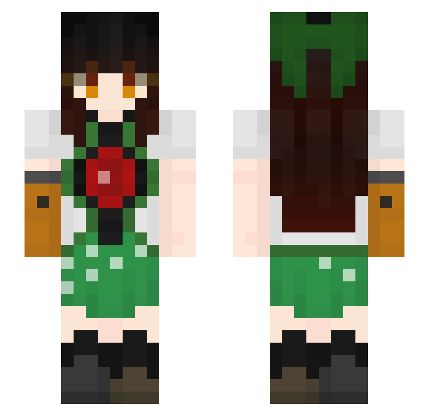 TenkuHorai Minecraft skin, front and back view