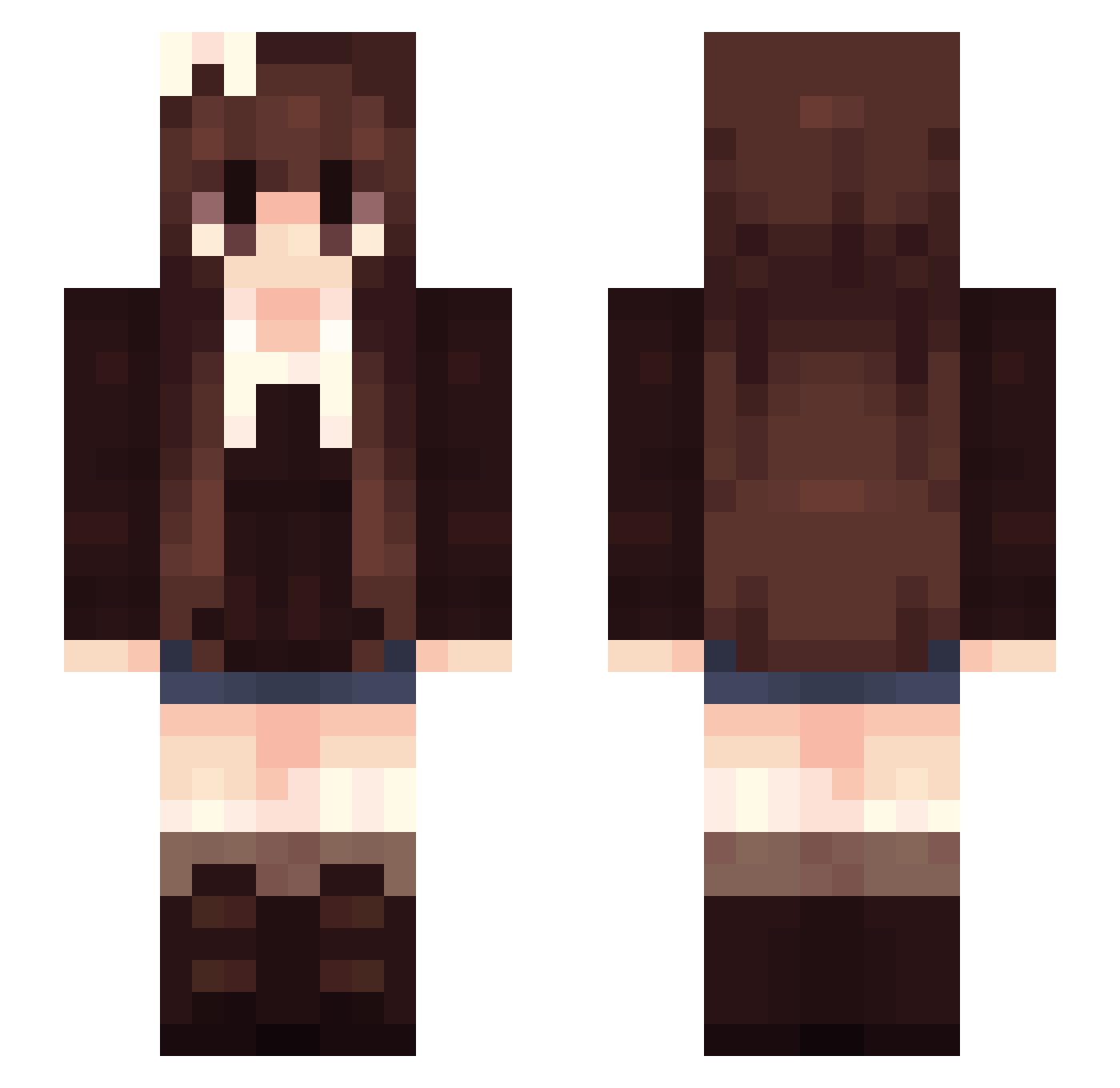 SLRofa Minecraft skin, front and back view