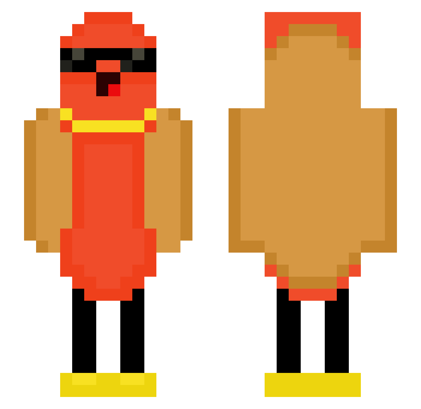 sillygirl531 Minecraft skin, front and back view