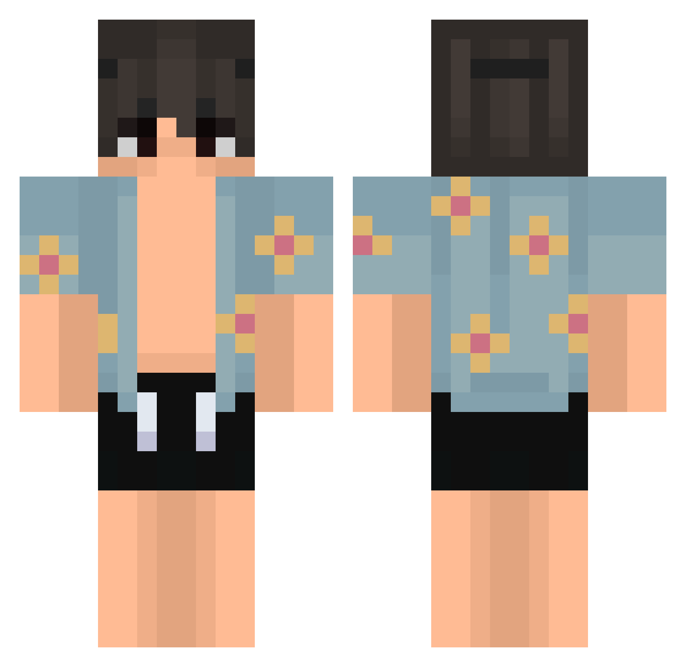 Cereala Minecraft skin, front and back view