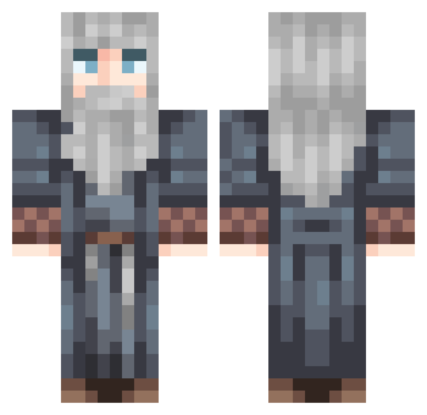 Speed_Wombat Minecraft skin, front and back view