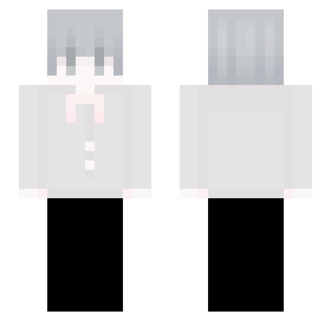 Dusty Minecraft skin, front and back view