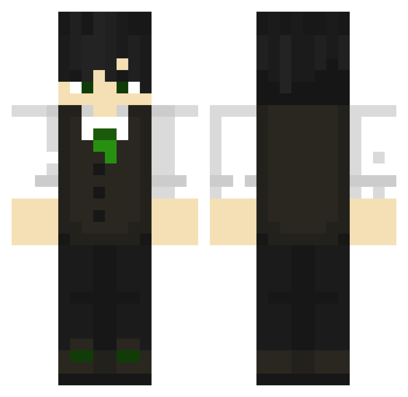 Sefyer Minecraft skin, front and back view