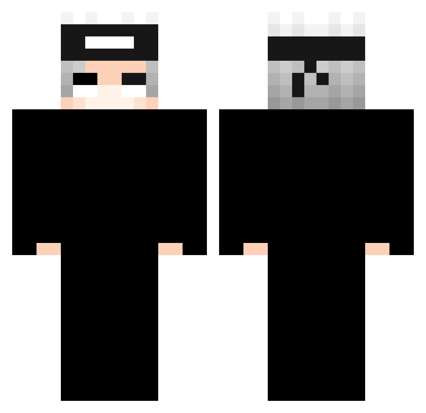 SlayerOfTheGods Minecraft skin, front and back view
