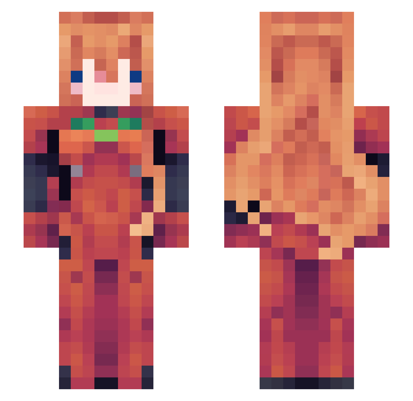 maiirellii Minecraft skin, front and back view