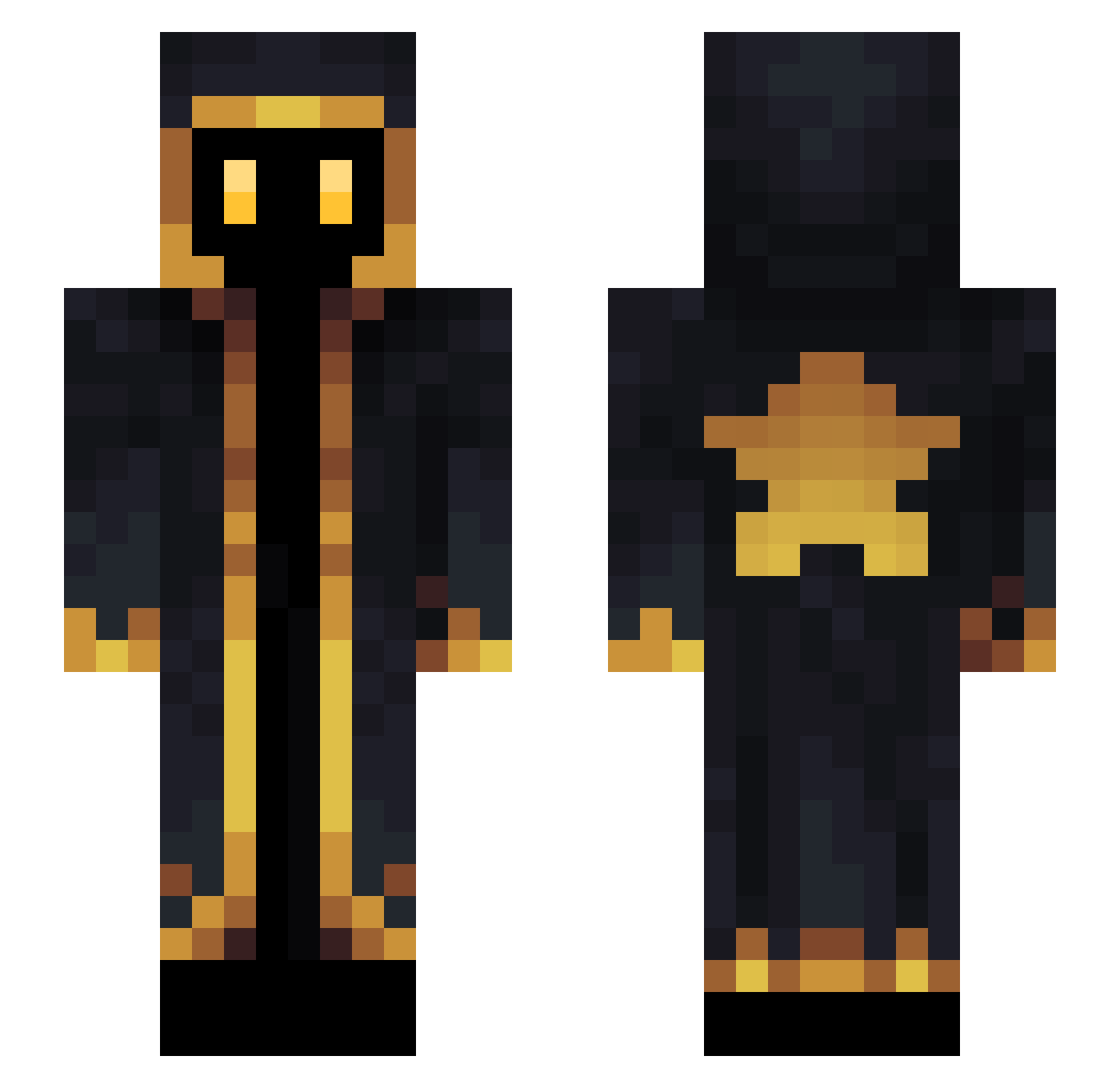 CryptoMiner_2 Minecraft skin, front and back view