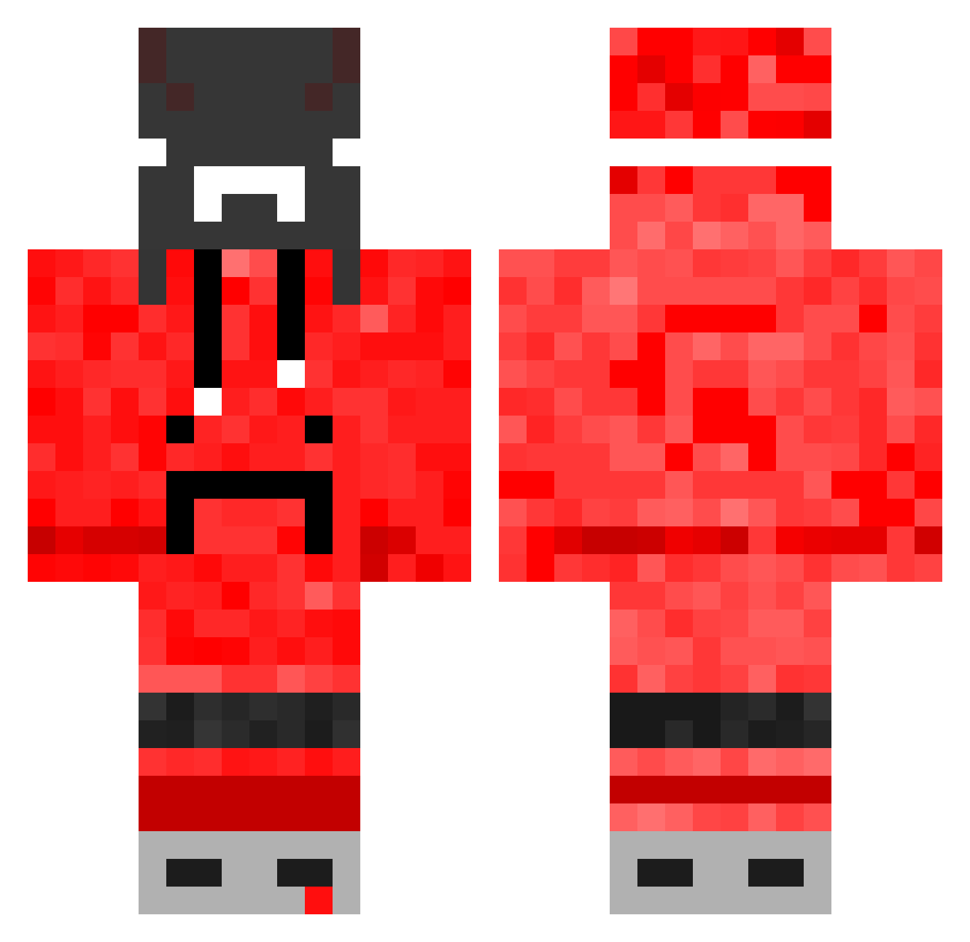arturs12 Minecraft skin, front and back view