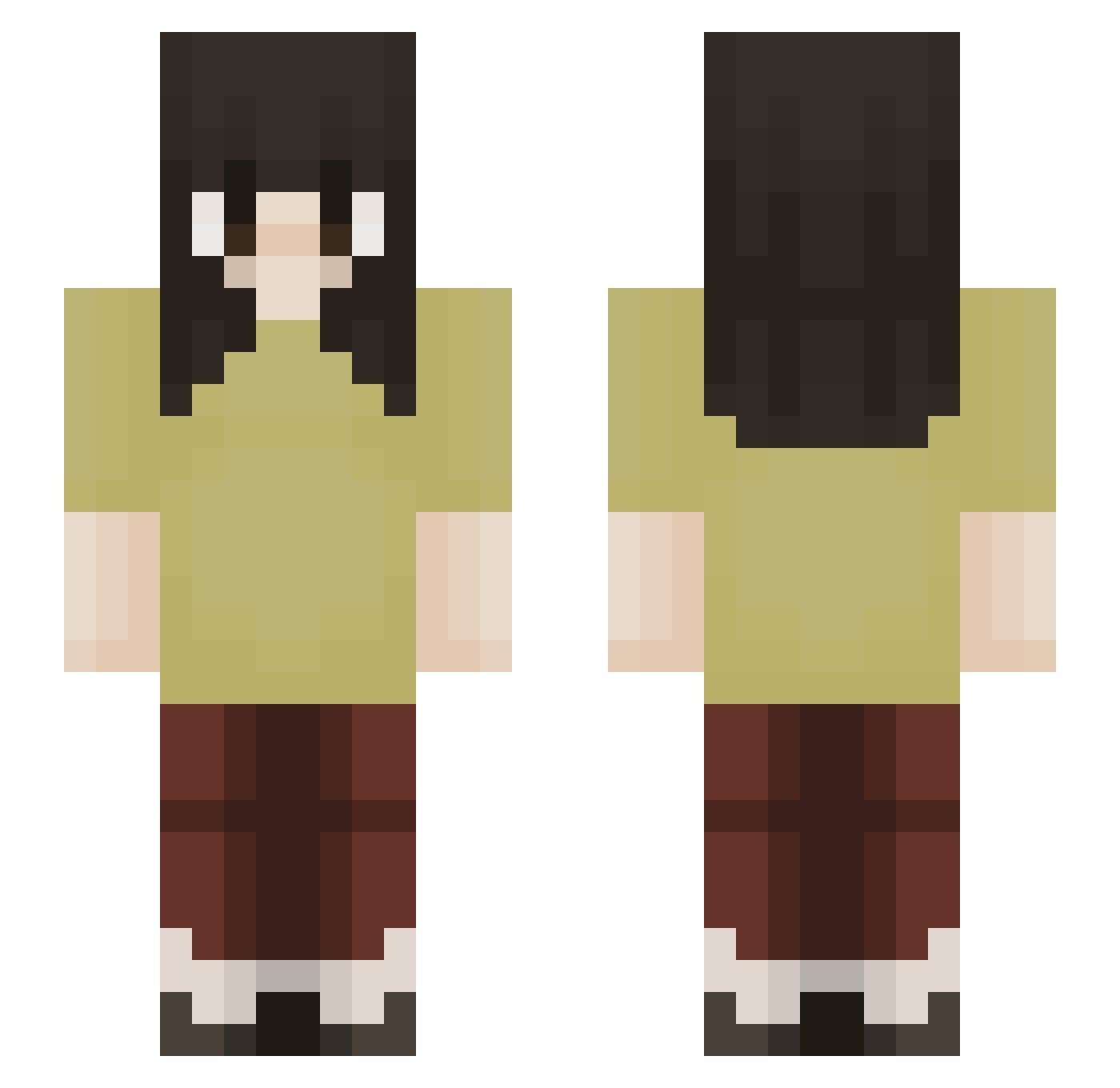WiktorPirat Minecraft skin, front and back view