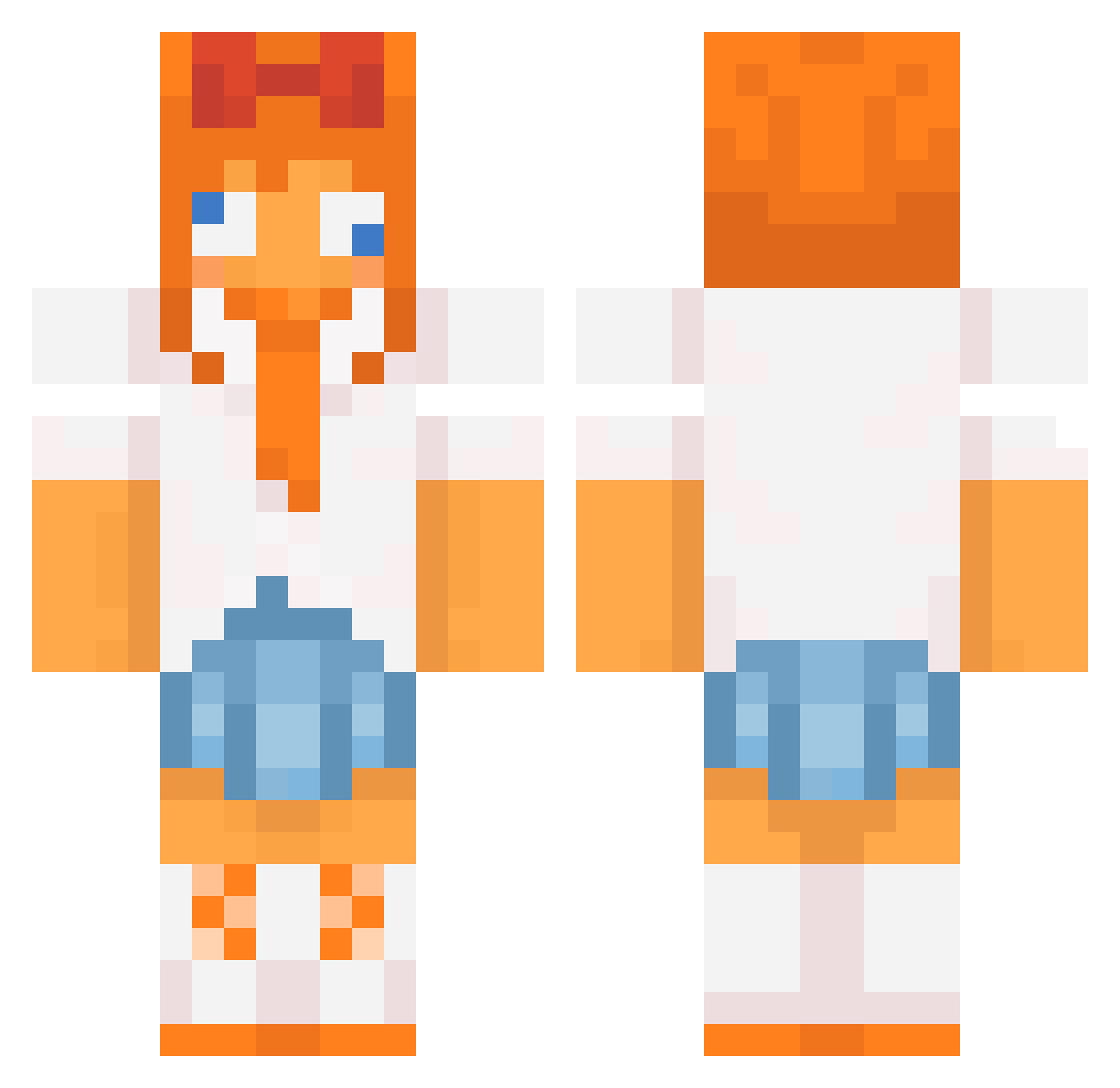 skib122 Minecraft skin, front and back view