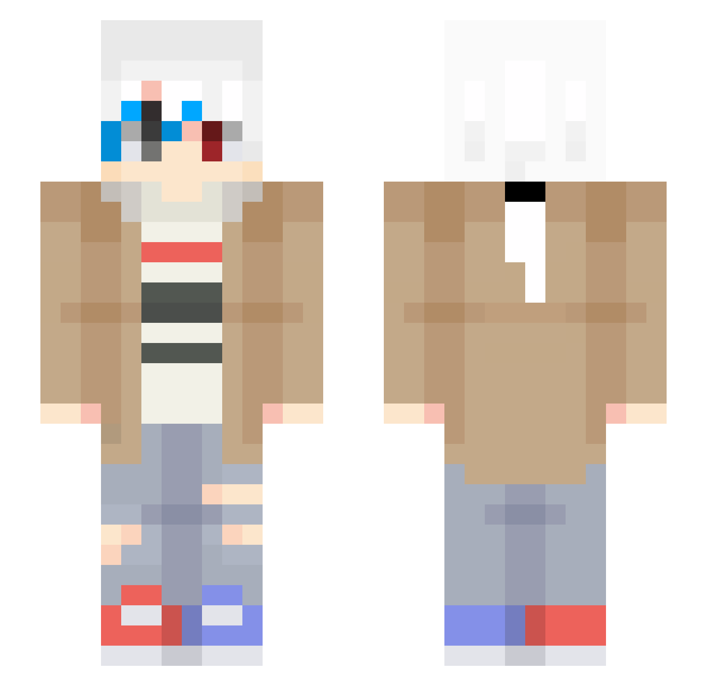 IceSnow602 Minecraft skin, front and back view