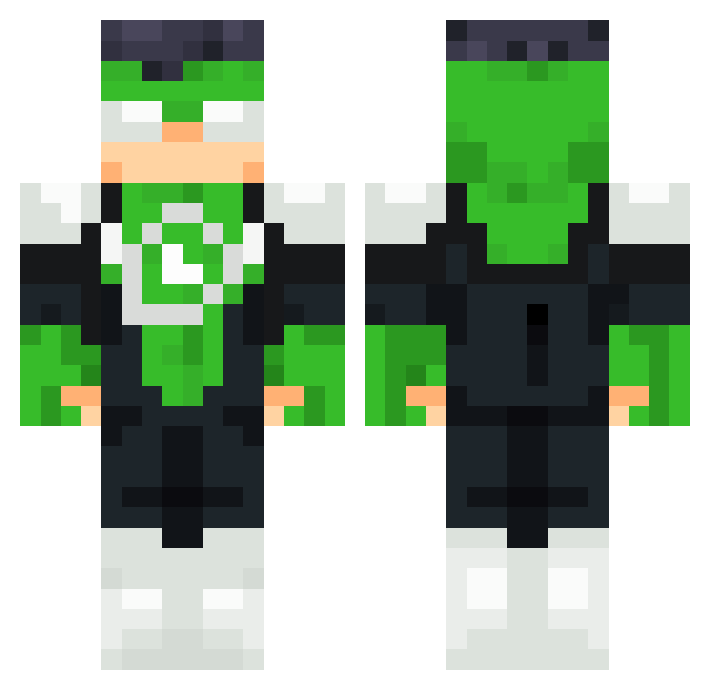 cloruB16 Minecraft skin, front and back view