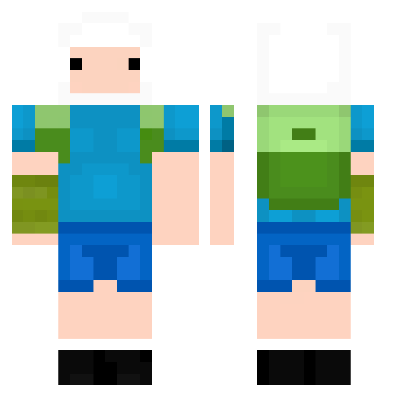 Indi_vidu0 Minecraft skin, front and back view