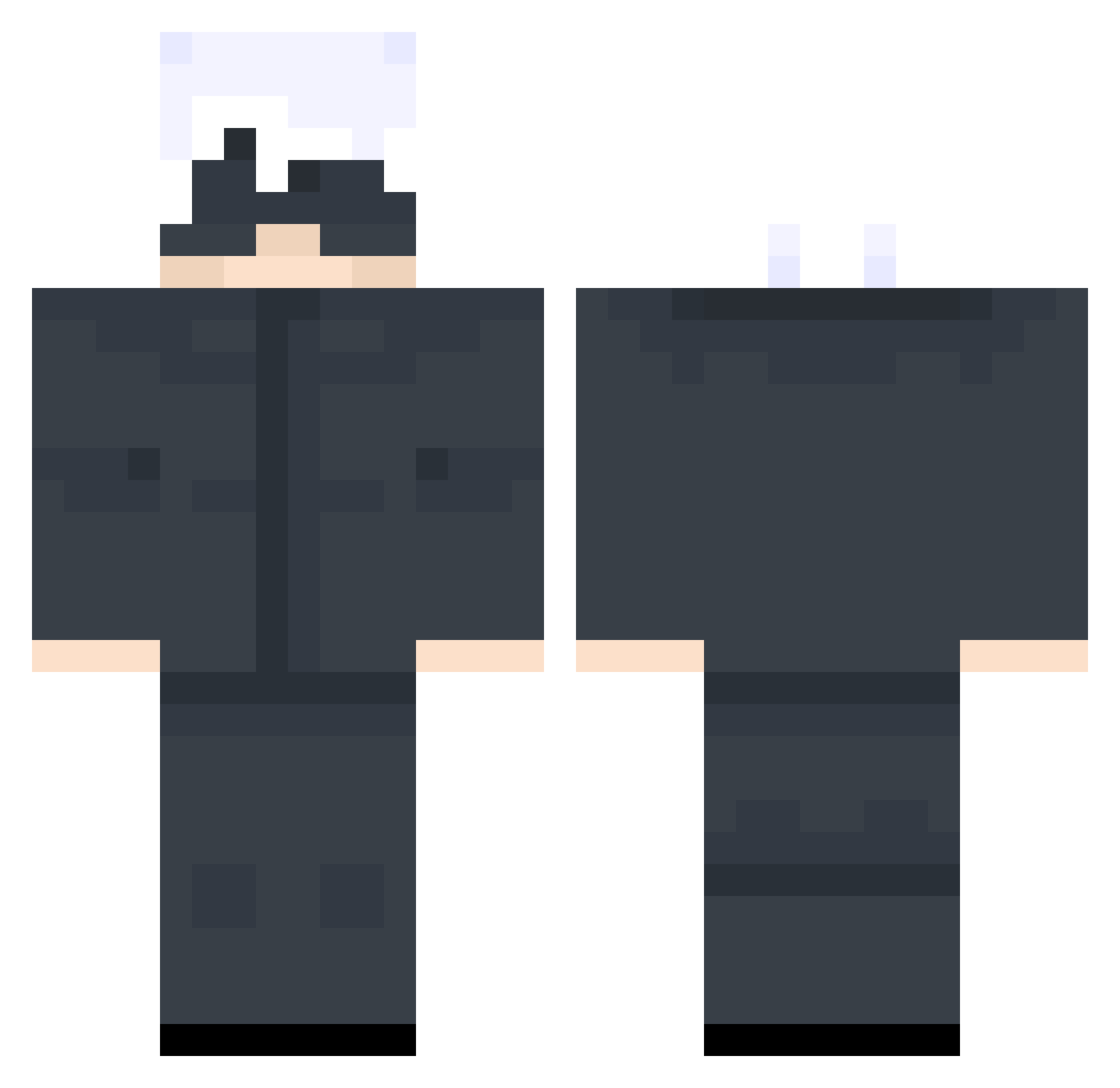 Brevonator Minecraft skin, front and back view