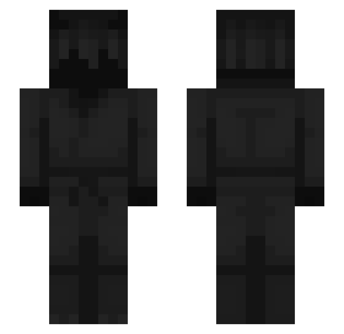 PingDelay Minecraft skin, front and back view