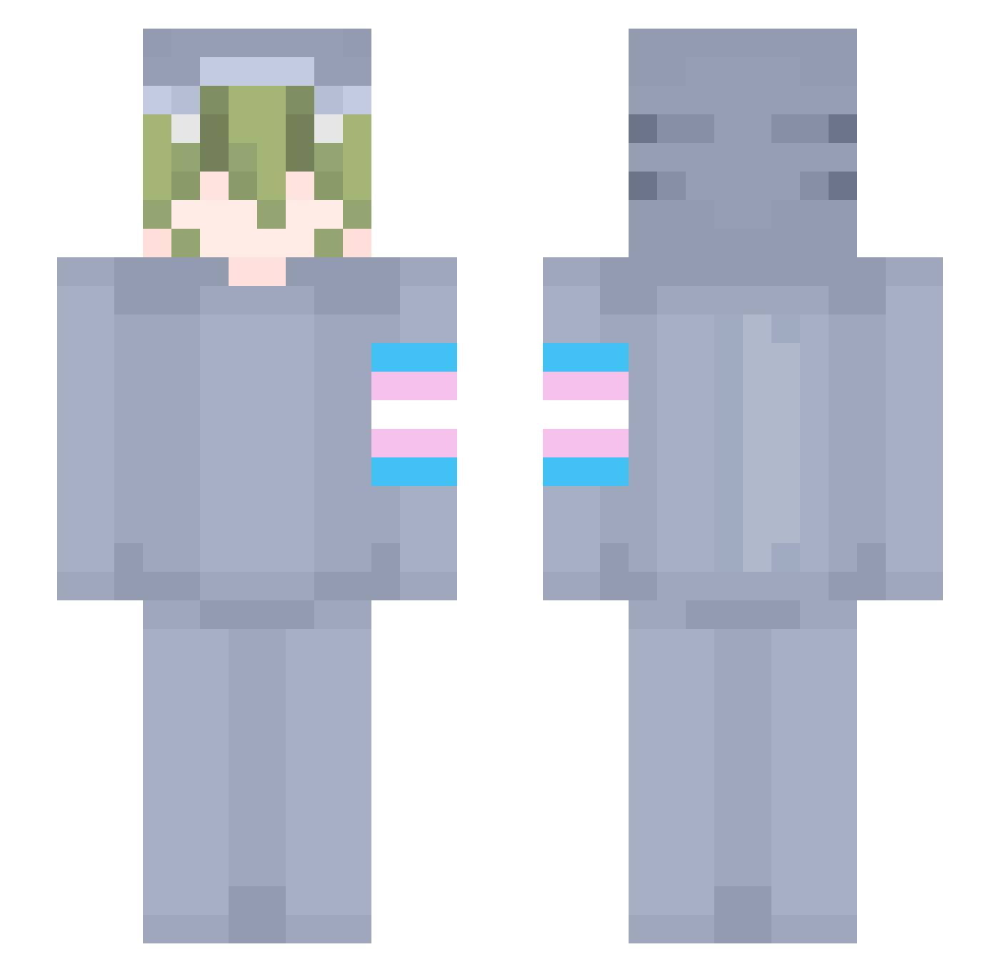 yasumyzx Minecraft skin, front and back view