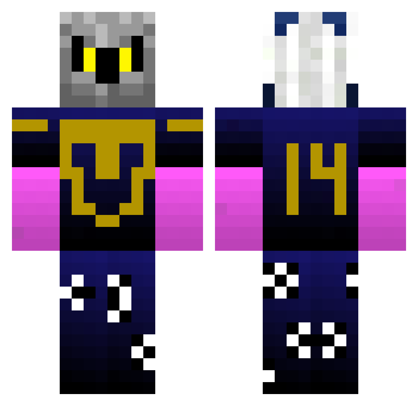 Monito18 Minecraft skin, front and back view