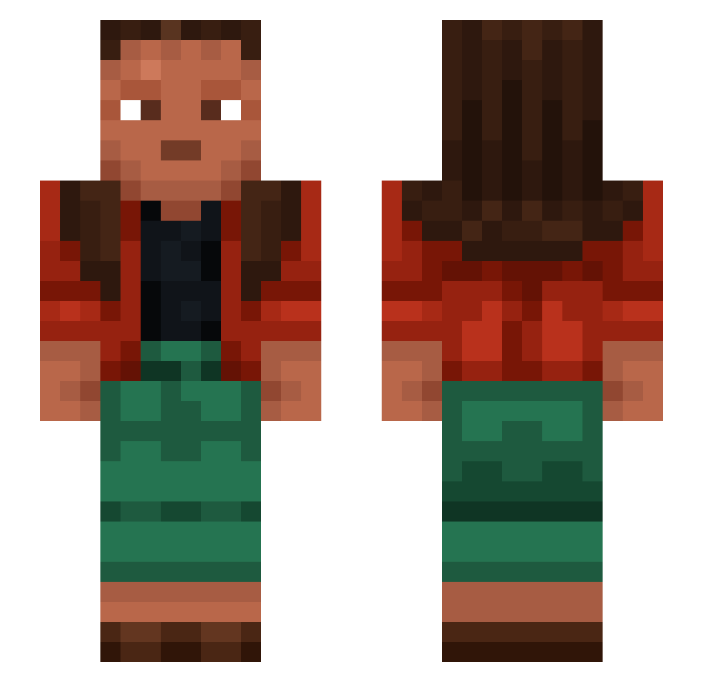 alyxsdc Minecraft skin, front and back view