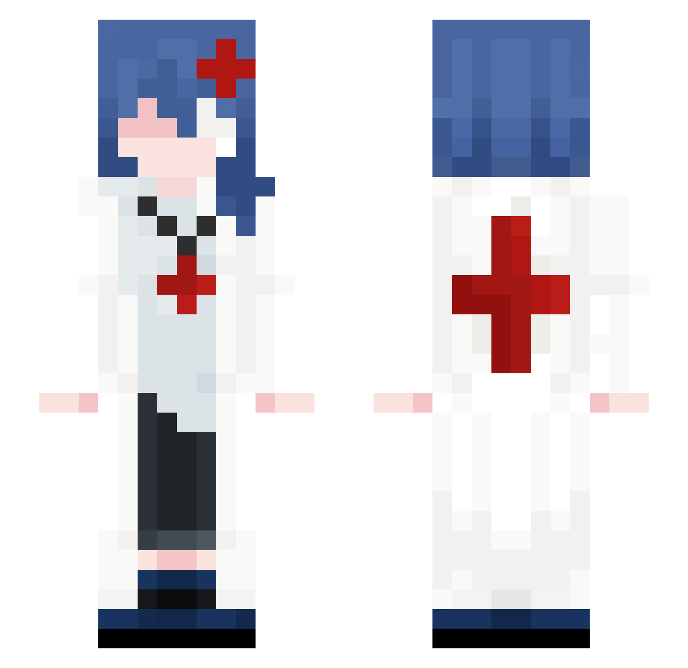 ostcr Minecraft skin, front and back view