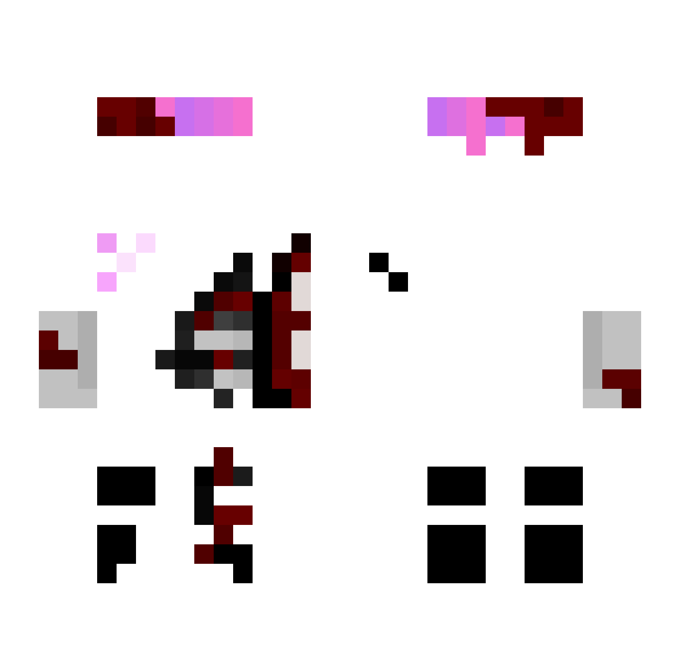 BlurV1 Minecraft skin, front and back view