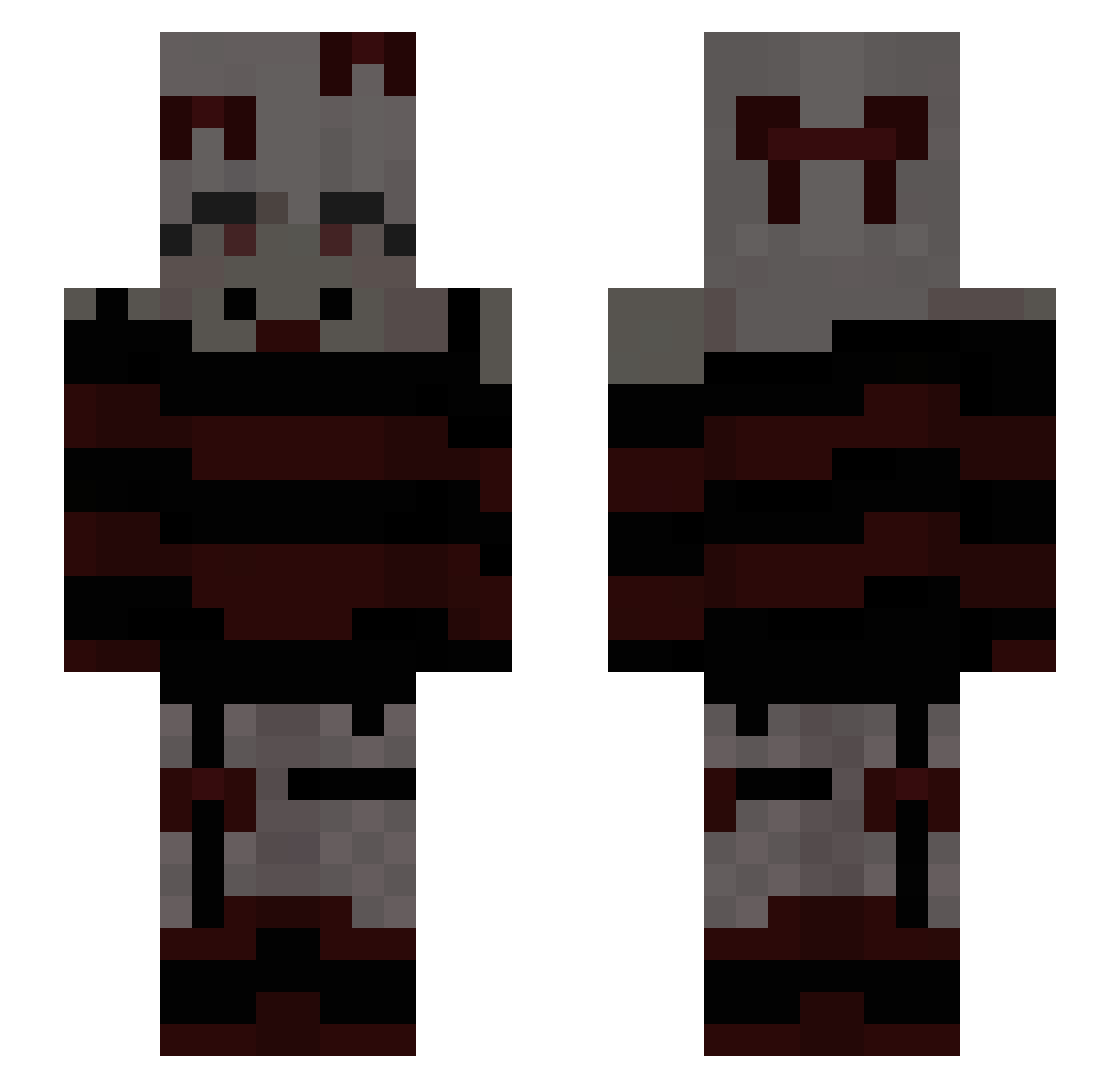 Pixiee__ Minecraft skin, front and back view