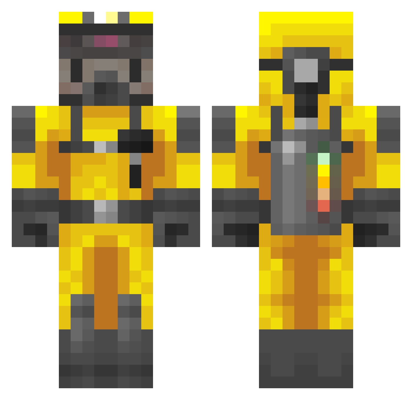 Vinaicius Minecraft skin, front and back view
