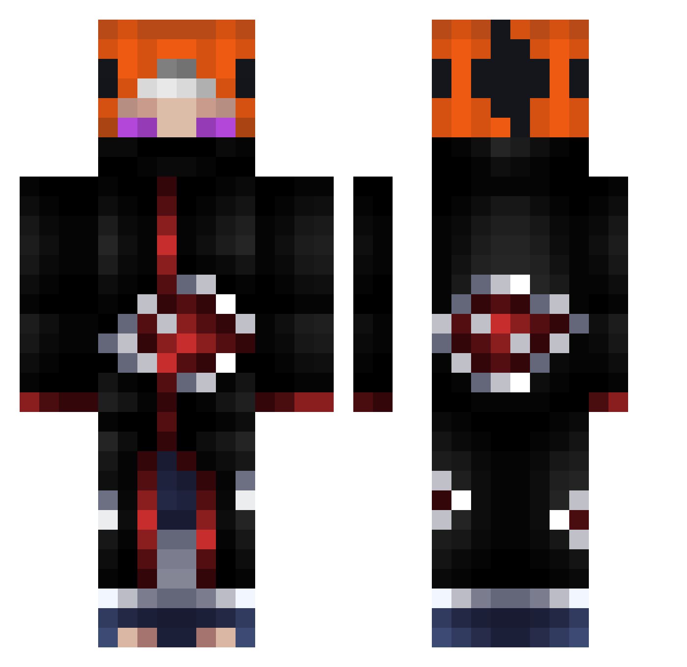 JUCKY_OuOl Minecraft skin, front and back view