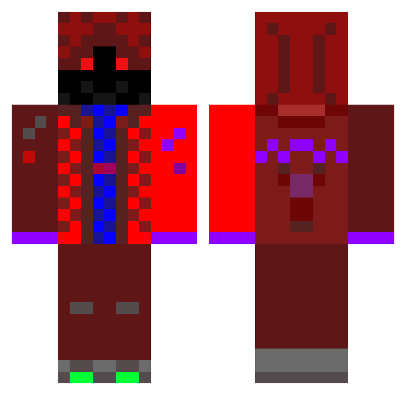 rzg66111301 Minecraft skin, front and back view