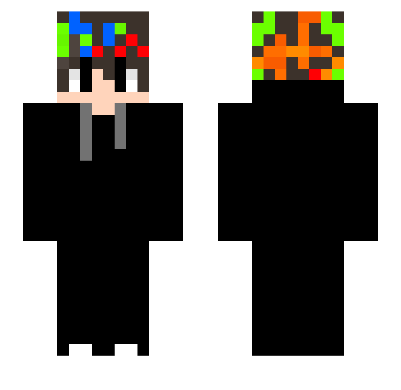 Xsuneksu_671 Minecraft skin, front and back view