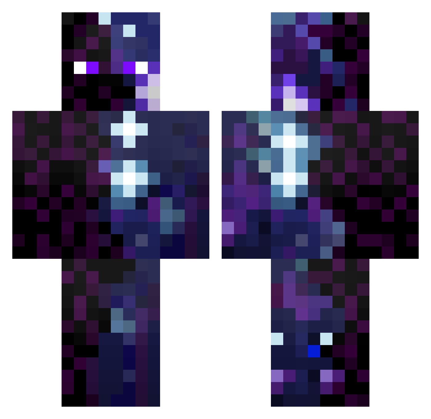 RqvenL Minecraft skin, front and back view